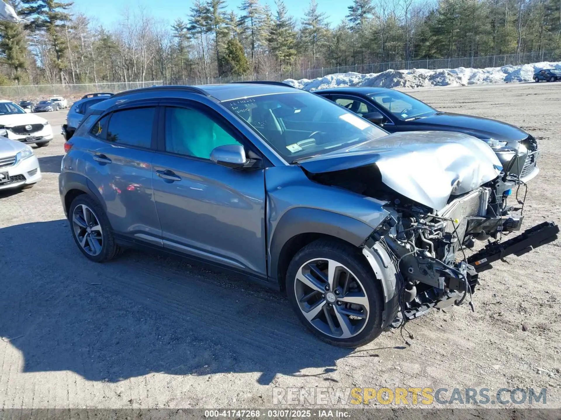 1 Photograph of a damaged car KM8K3CA56LU494806 HYUNDAI KONA 2020
