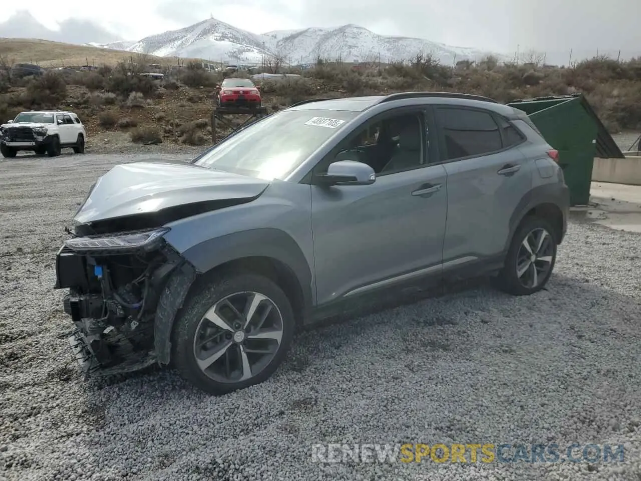 1 Photograph of a damaged car KM8K3CA59LU508746 HYUNDAI KONA 2020