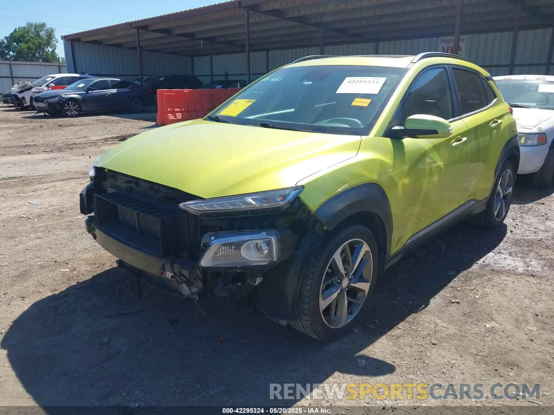 2 Photograph of a damaged car KM8K3CA5XLU464949 HYUNDAI KONA 2020