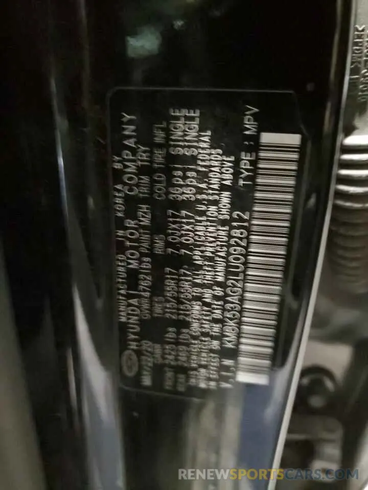 13 Photograph of a damaged car KM8K53AG2LU092812 HYUNDAI KONA 2020