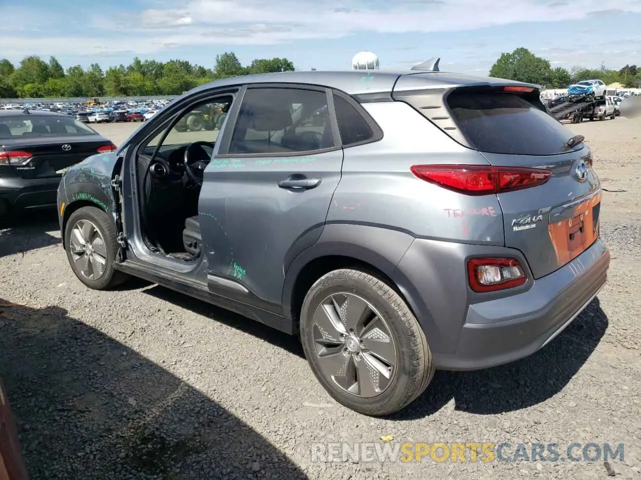 2 Photograph of a damaged car KM8K53AG7LU067341 HYUNDAI KONA 2020