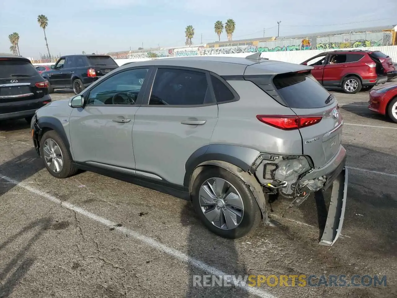 2 Photograph of a damaged car KM8K53AGXLU061307 HYUNDAI KONA 2020