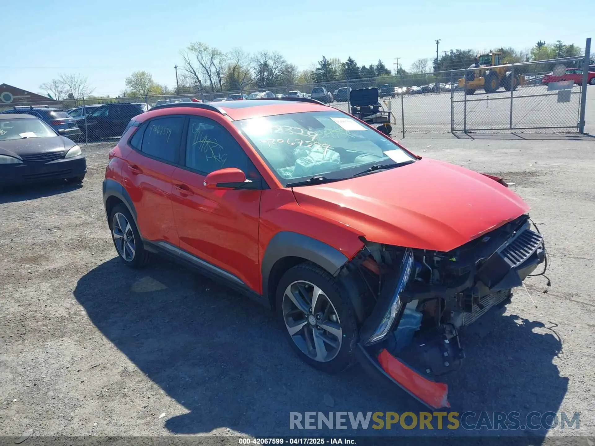 1 Photograph of a damaged car KM8K5CA51LU539807 HYUNDAI KONA 2020