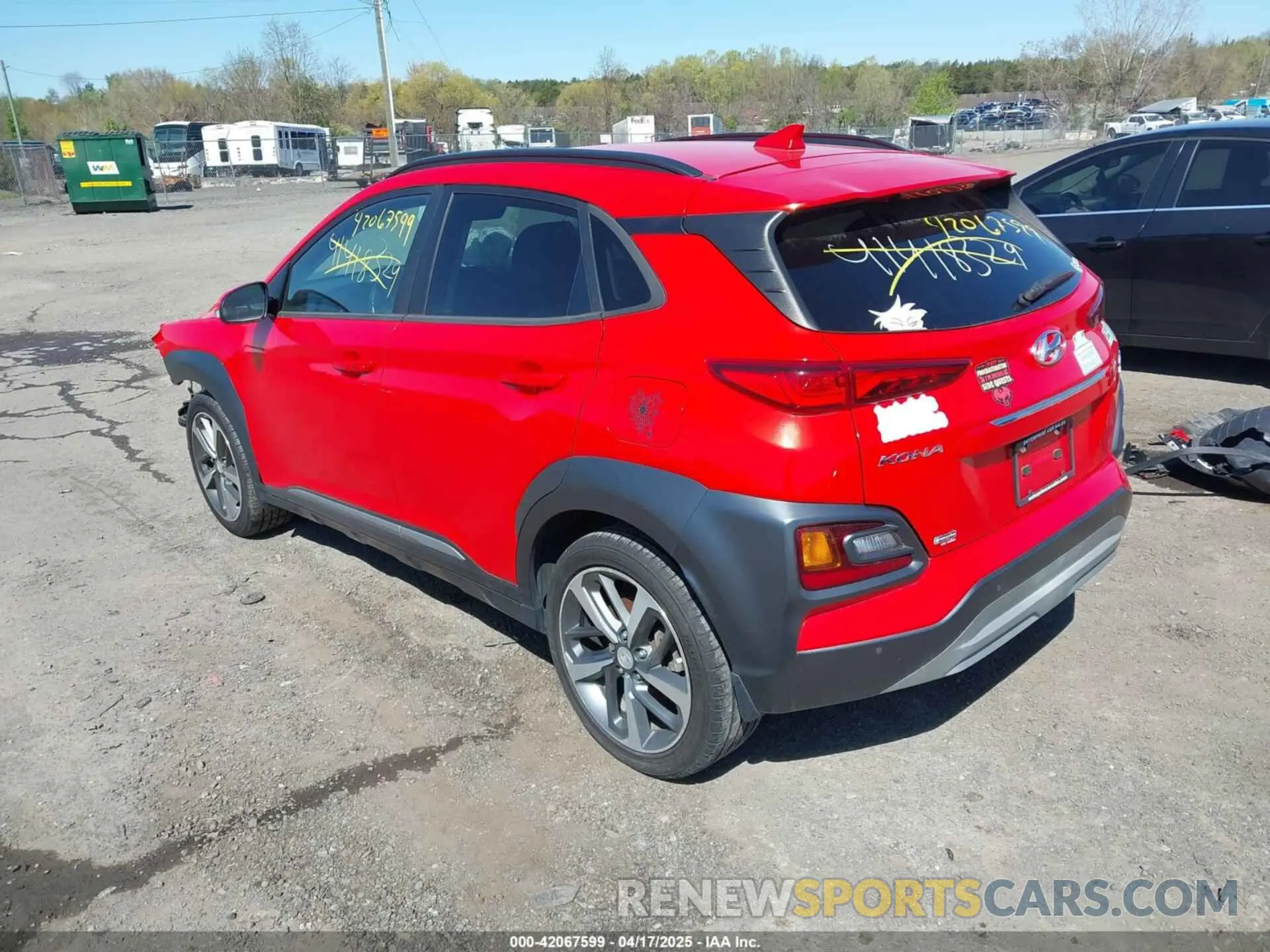 3 Photograph of a damaged car KM8K5CA51LU539807 HYUNDAI KONA 2020