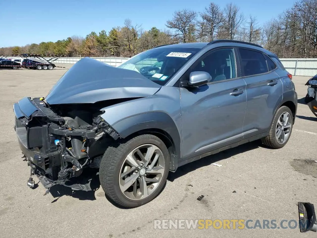 1 Photograph of a damaged car KM8K5CA53LU504251 HYUNDAI KONA 2020