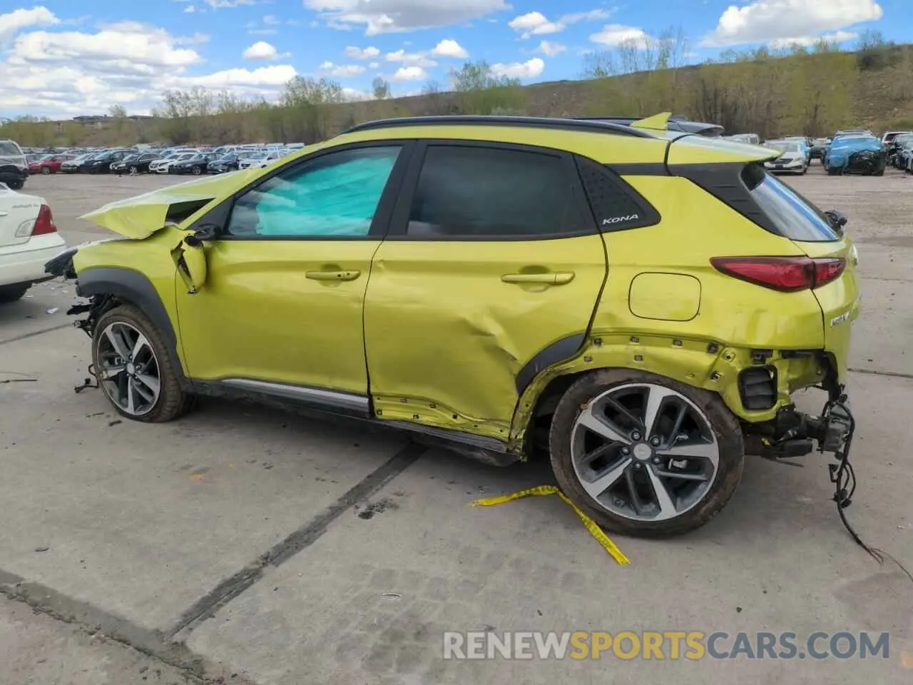 2 Photograph of a damaged car KM8K5CA57LU558653 HYUNDAI KONA 2020