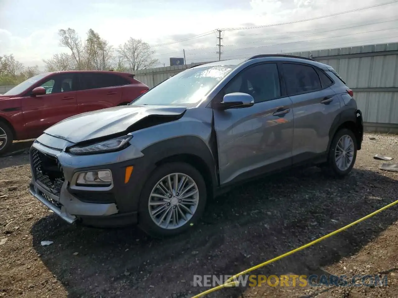 1 Photograph of a damaged car KM8K6CAA7LU433551 HYUNDAI KONA 2020