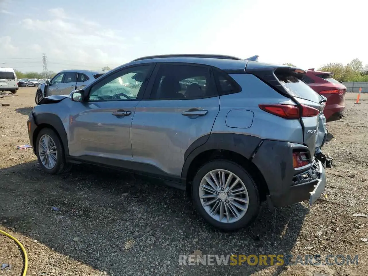 2 Photograph of a damaged car KM8K6CAA7LU433551 HYUNDAI KONA 2020