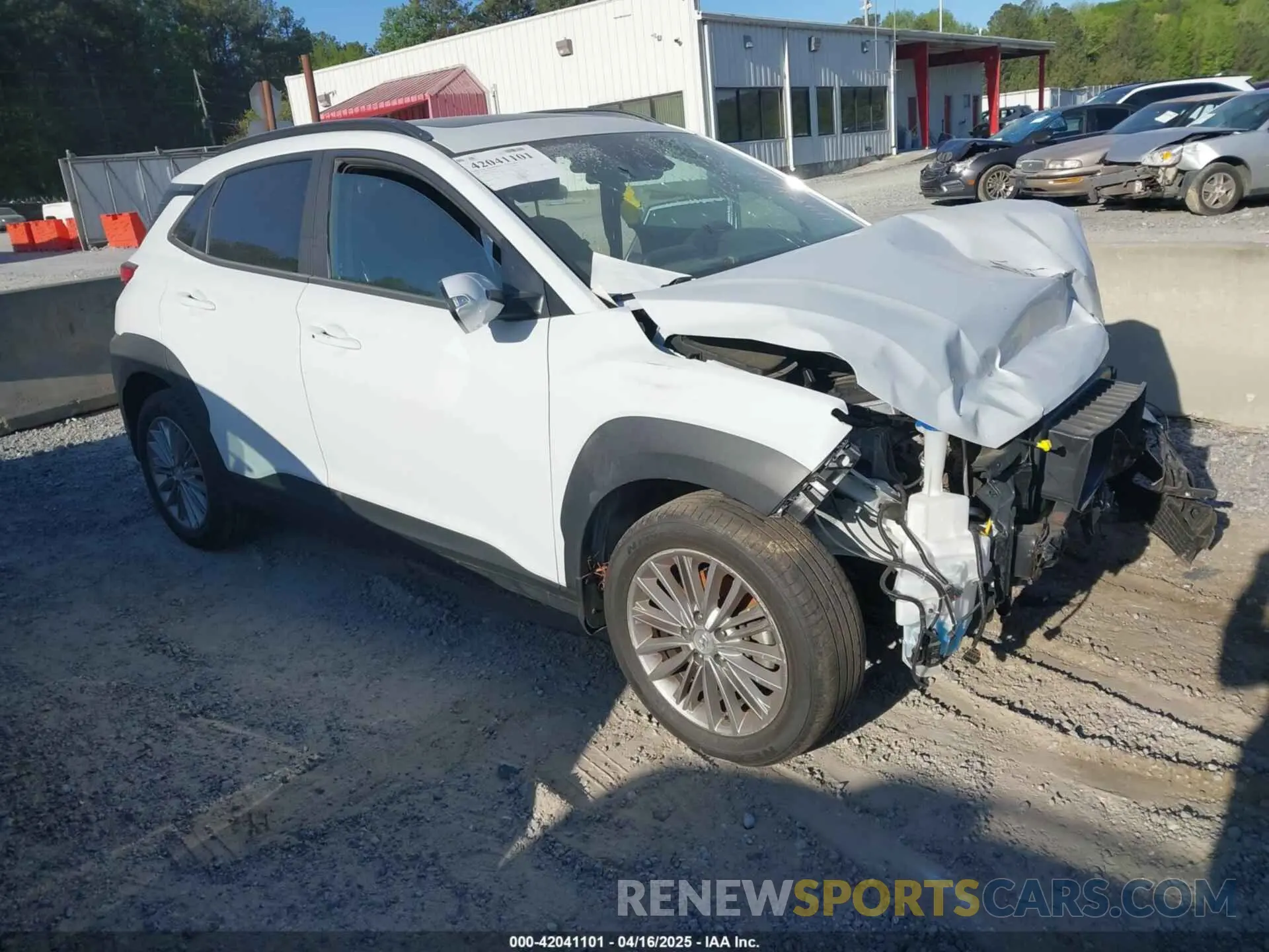1 Photograph of a damaged car KM8K6CAAXLU448416 HYUNDAI KONA 2020