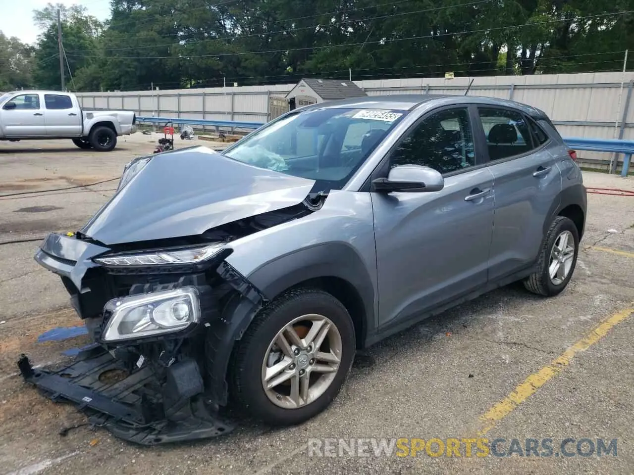 1 Photograph of a damaged car KM8K12AA0MU663698 HYUNDAI KONA 2021