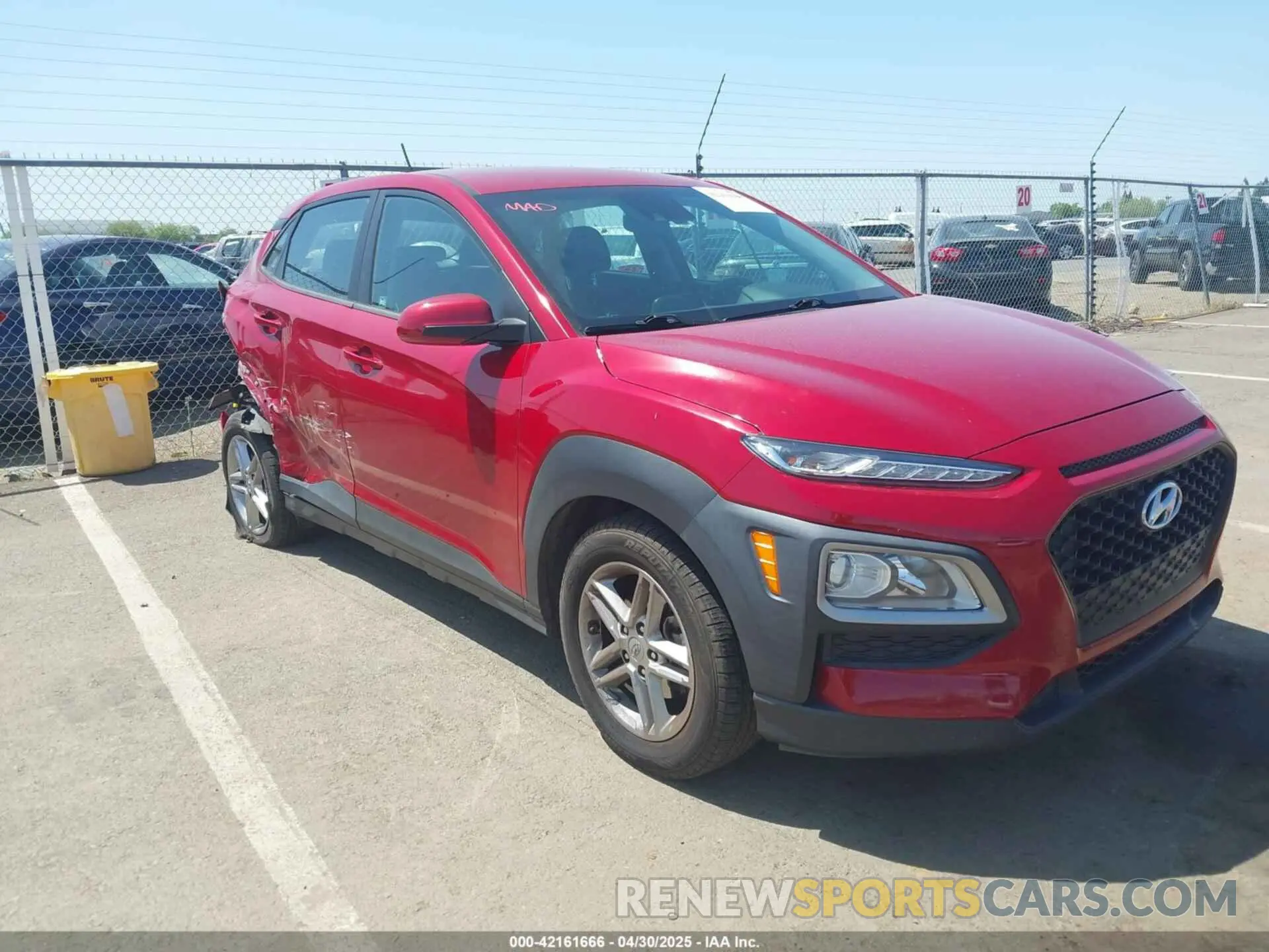1 Photograph of a damaged car KM8K12AA0MU665855 HYUNDAI KONA 2021