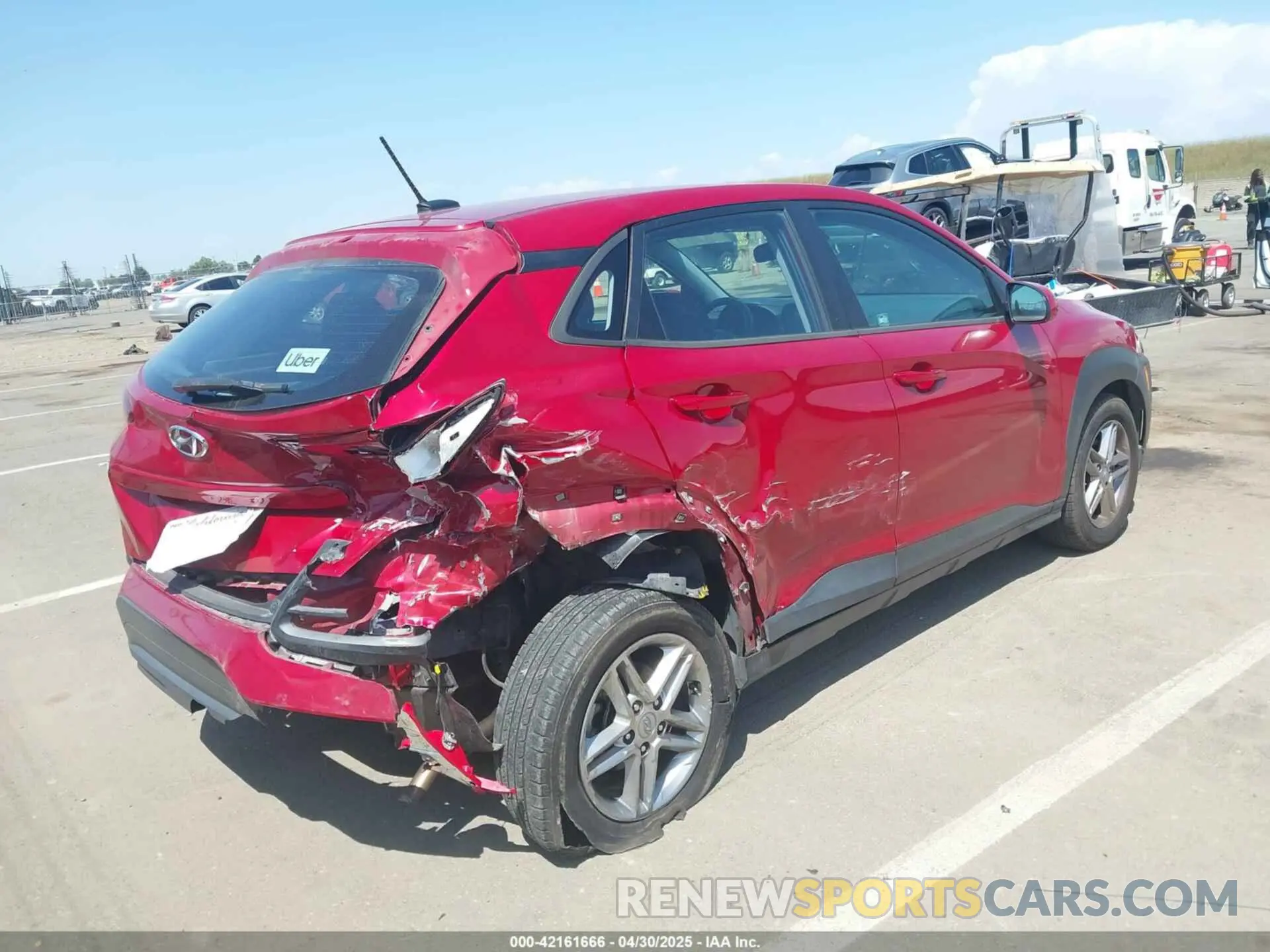 4 Photograph of a damaged car KM8K12AA0MU665855 HYUNDAI KONA 2021