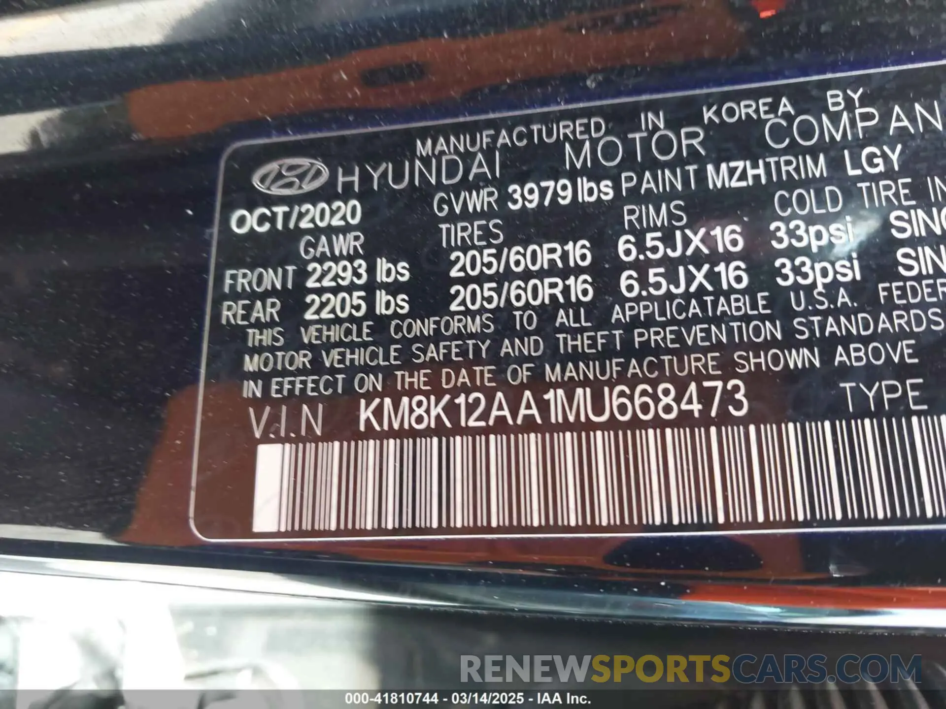 9 Photograph of a damaged car KM8K12AA1MU668473 HYUNDAI KONA 2021