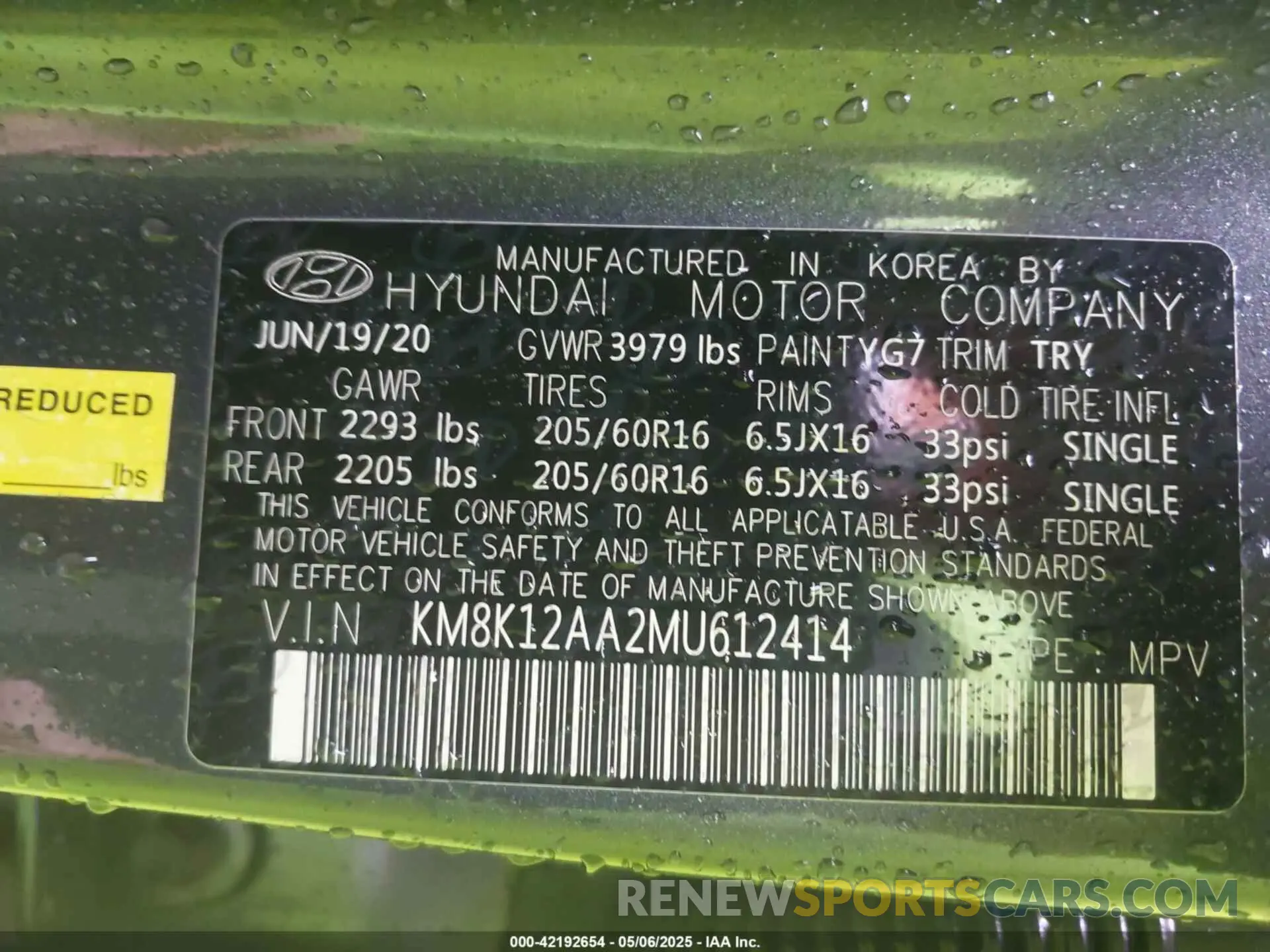9 Photograph of a damaged car KM8K12AA2MU612414 HYUNDAI KONA 2021