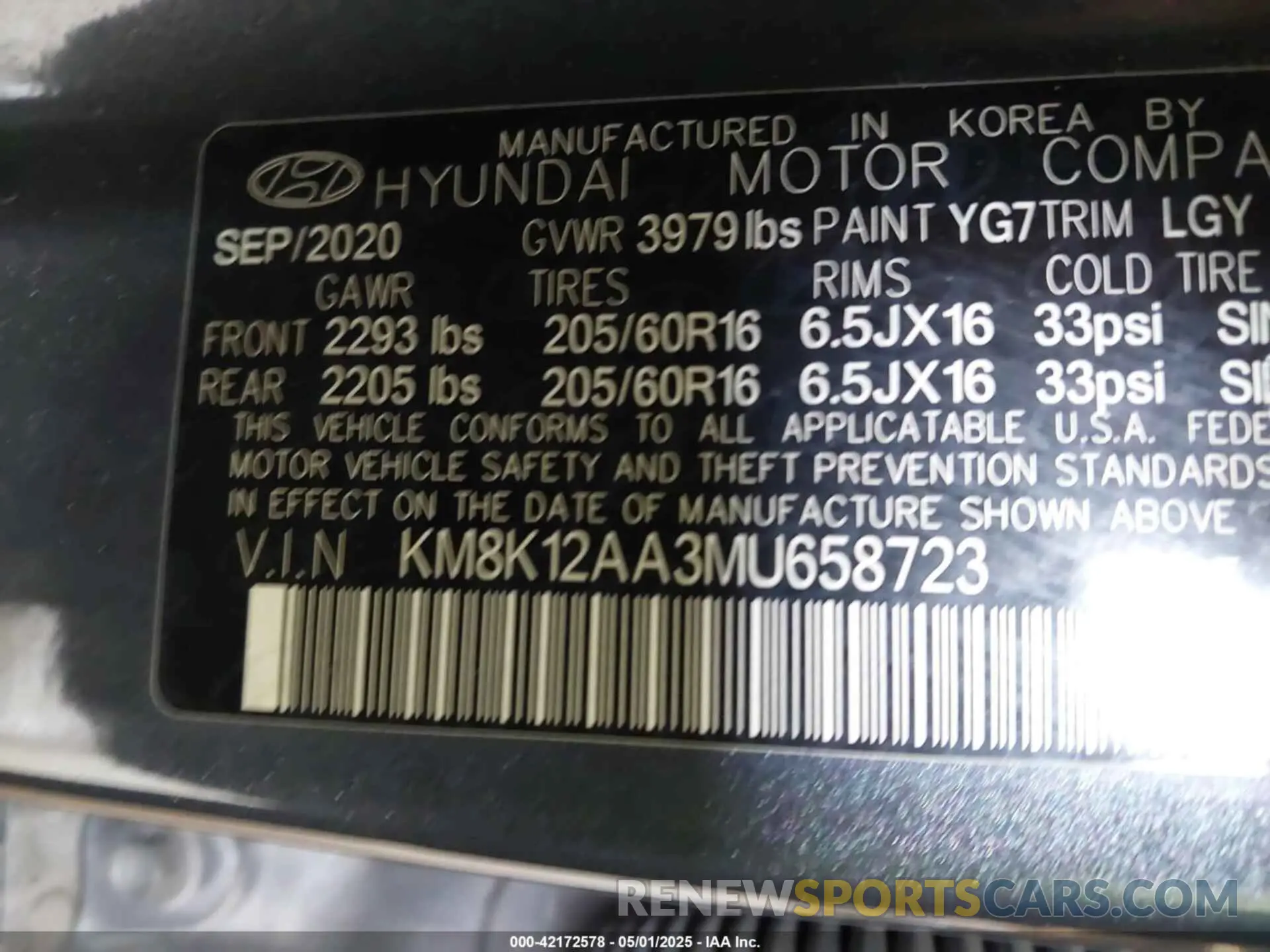 9 Photograph of a damaged car KM8K12AA3MU658723 HYUNDAI KONA 2021