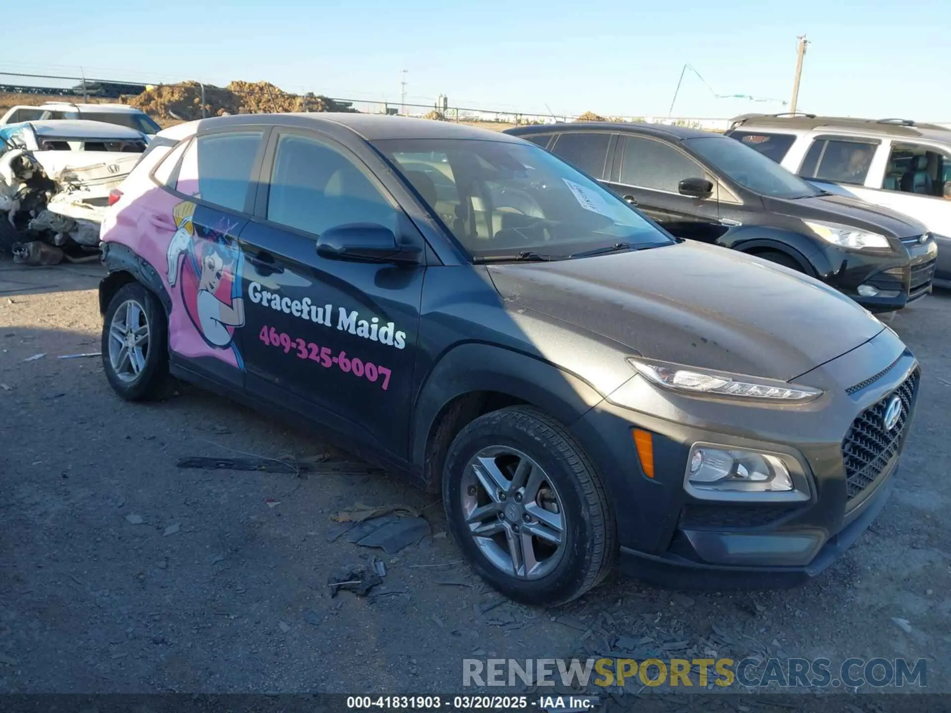 1 Photograph of a damaged car KM8K12AA4MU634950 HYUNDAI KONA 2021