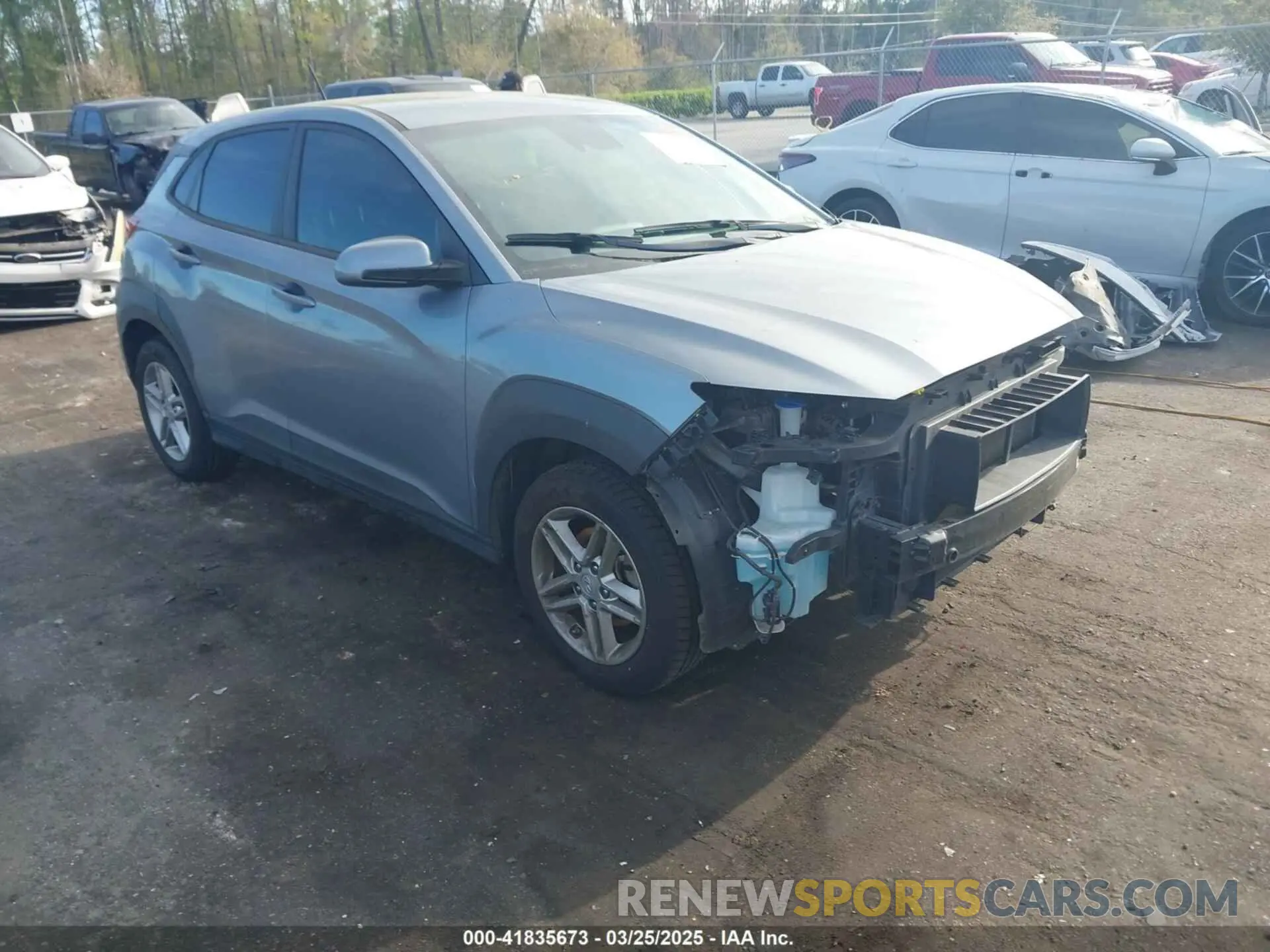 1 Photograph of a damaged car KM8K12AA4MU642367 HYUNDAI KONA 2021