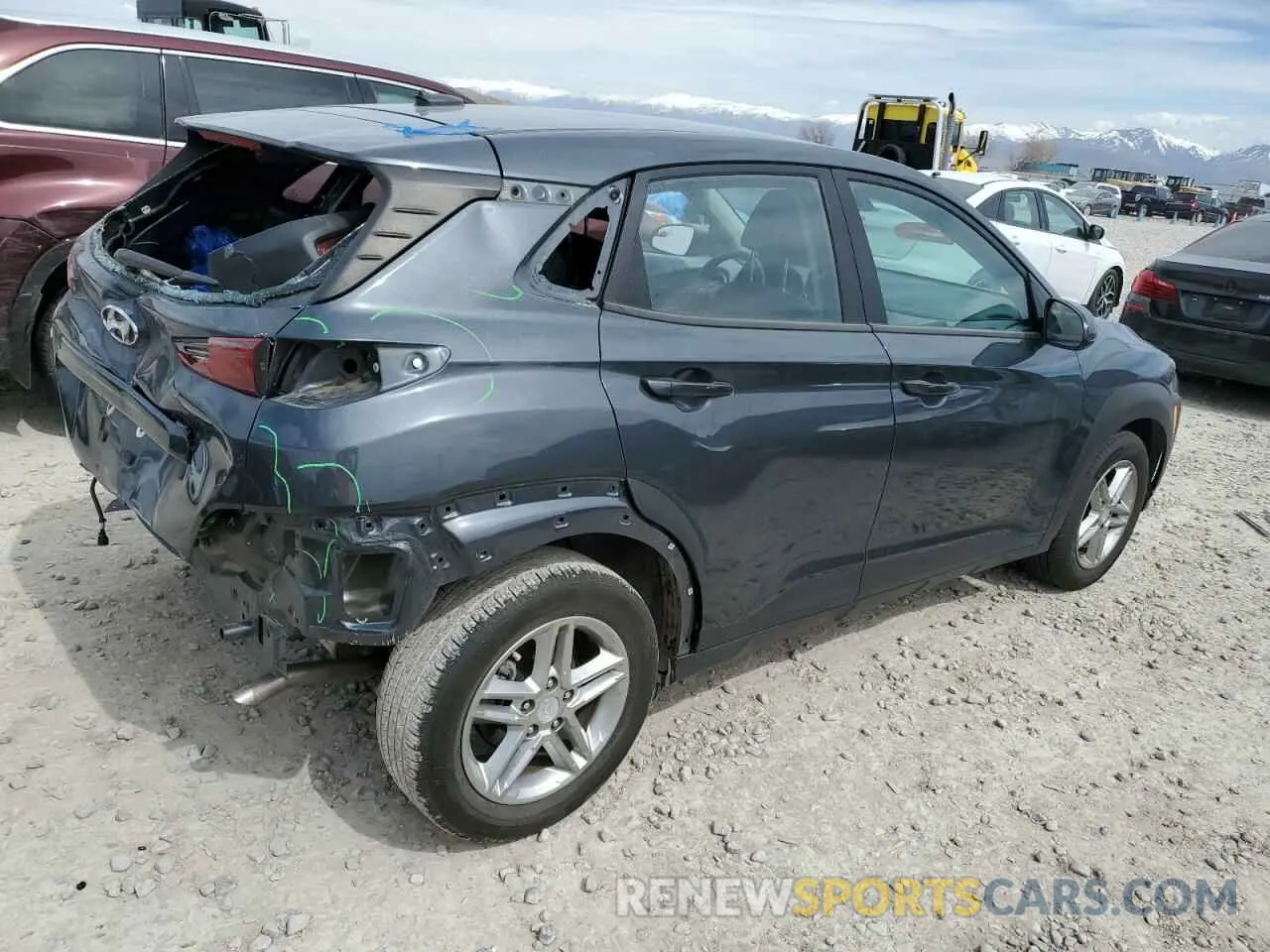 3 Photograph of a damaged car KM8K12AA5MU611760 HYUNDAI KONA 2021
