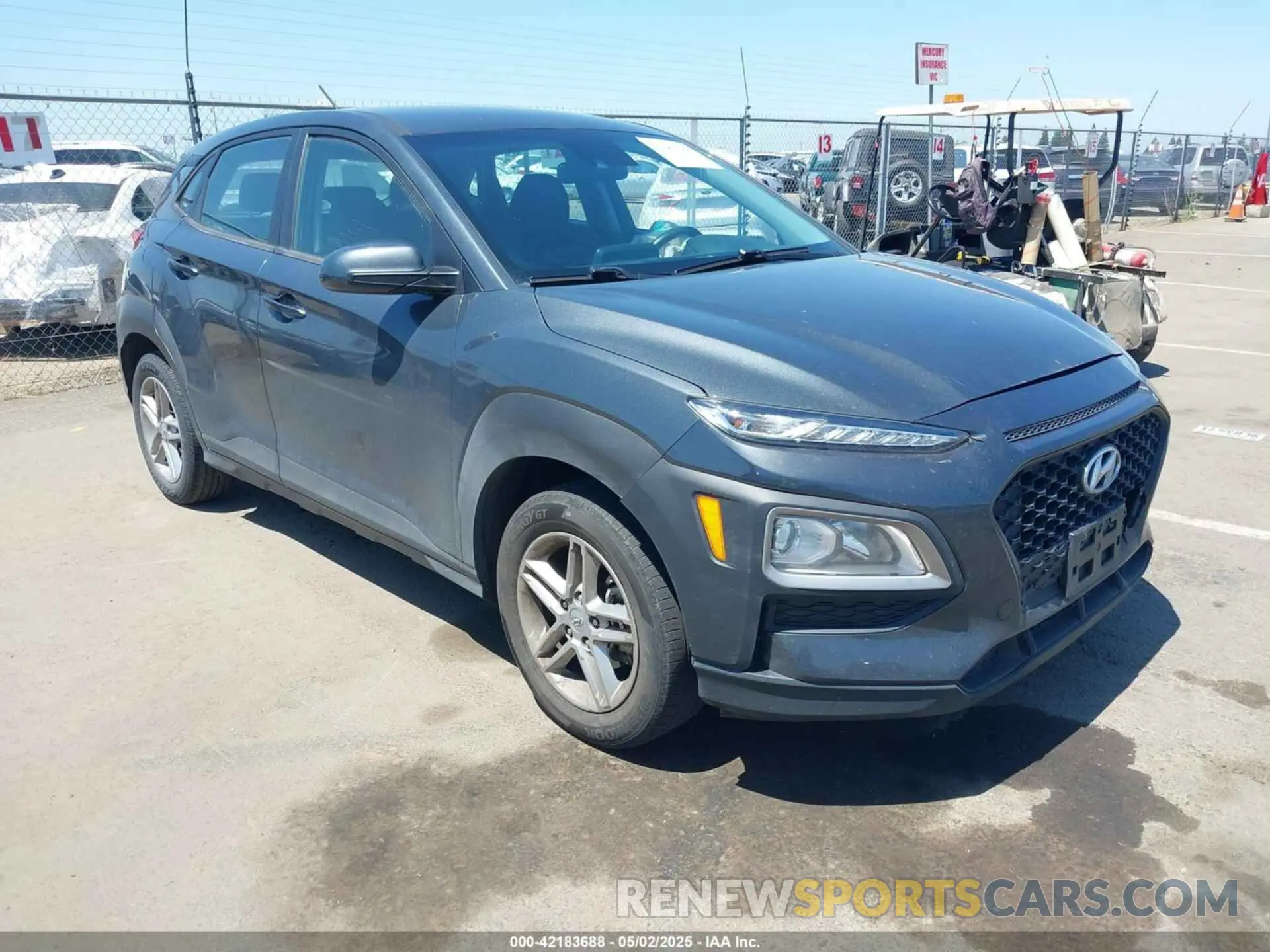 1 Photograph of a damaged car KM8K12AA5MU660361 HYUNDAI KONA 2021