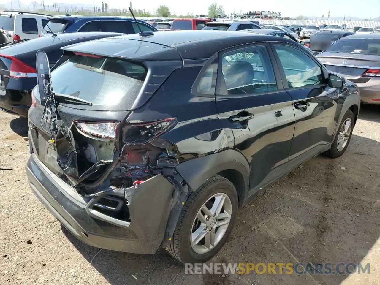 3 Photograph of a damaged car KM8K12AA6MU722270 HYUNDAI KONA 2021