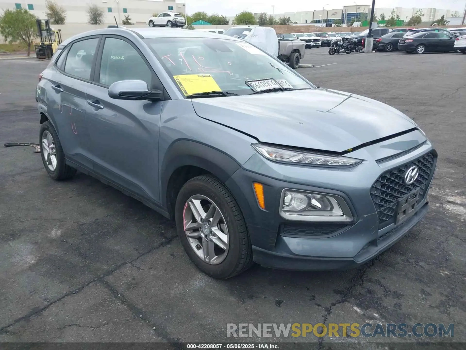 1 Photograph of a damaged car KM8K12AA7MU610867 HYUNDAI KONA 2021
