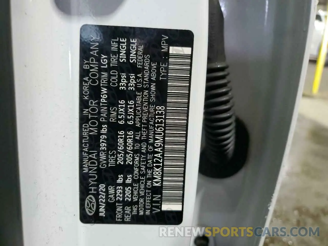 13 Photograph of a damaged car KM8K12AA9MU613138 HYUNDAI KONA 2021