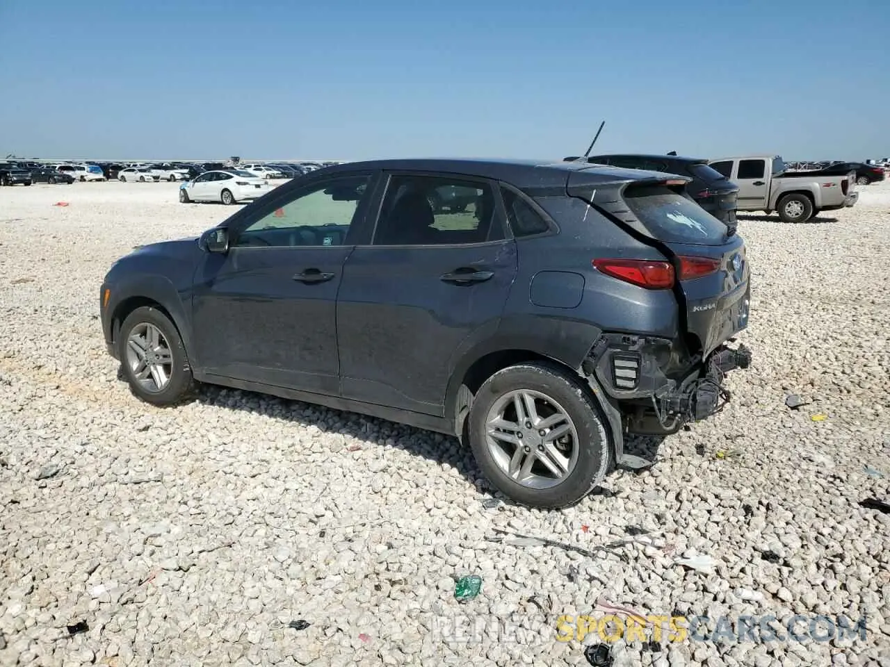 2 Photograph of a damaged car KM8K1CAA3MU653690 HYUNDAI KONA 2021
