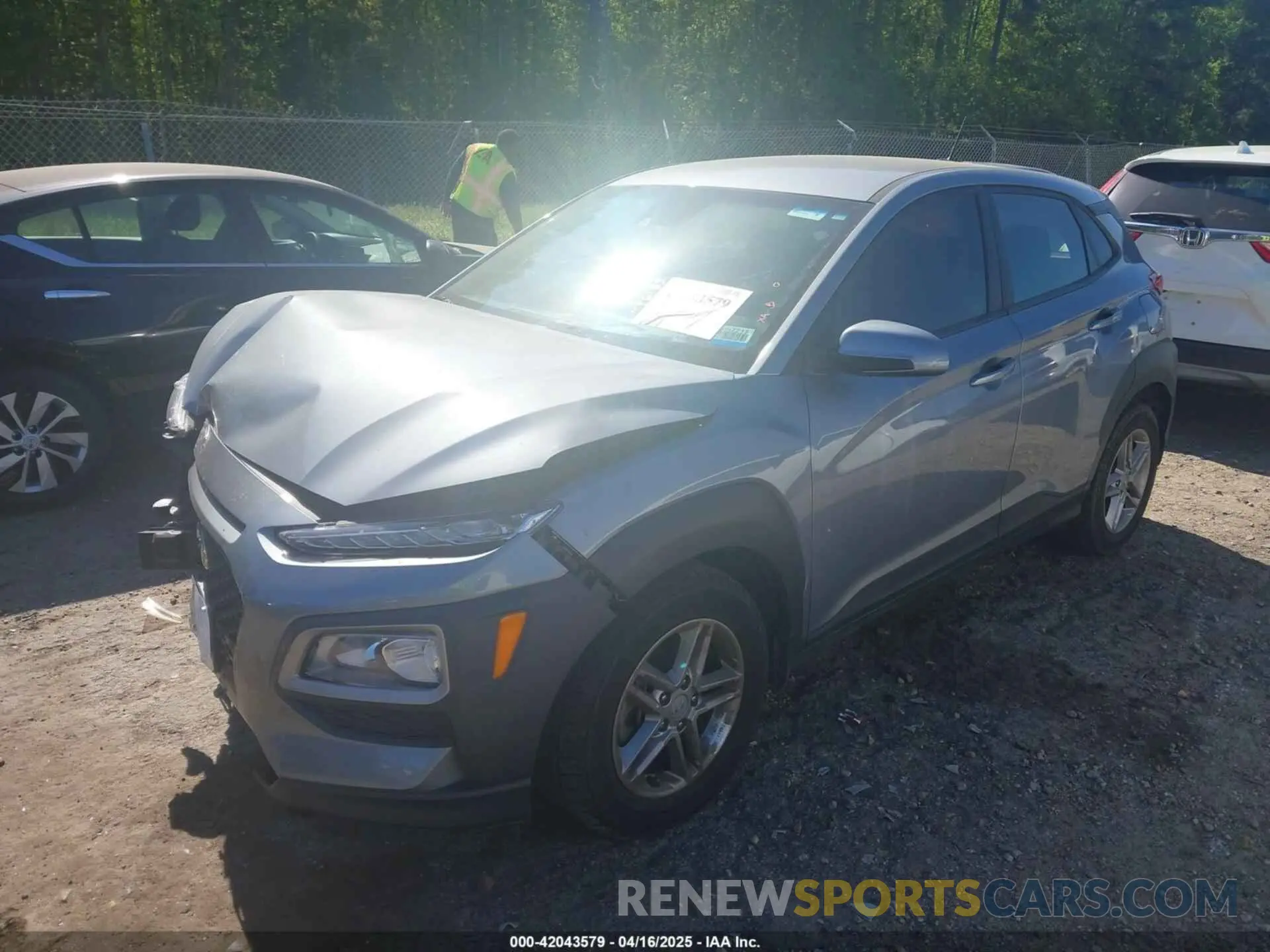2 Photograph of a damaged car KM8K1CAA3MU674975 HYUNDAI KONA 2021