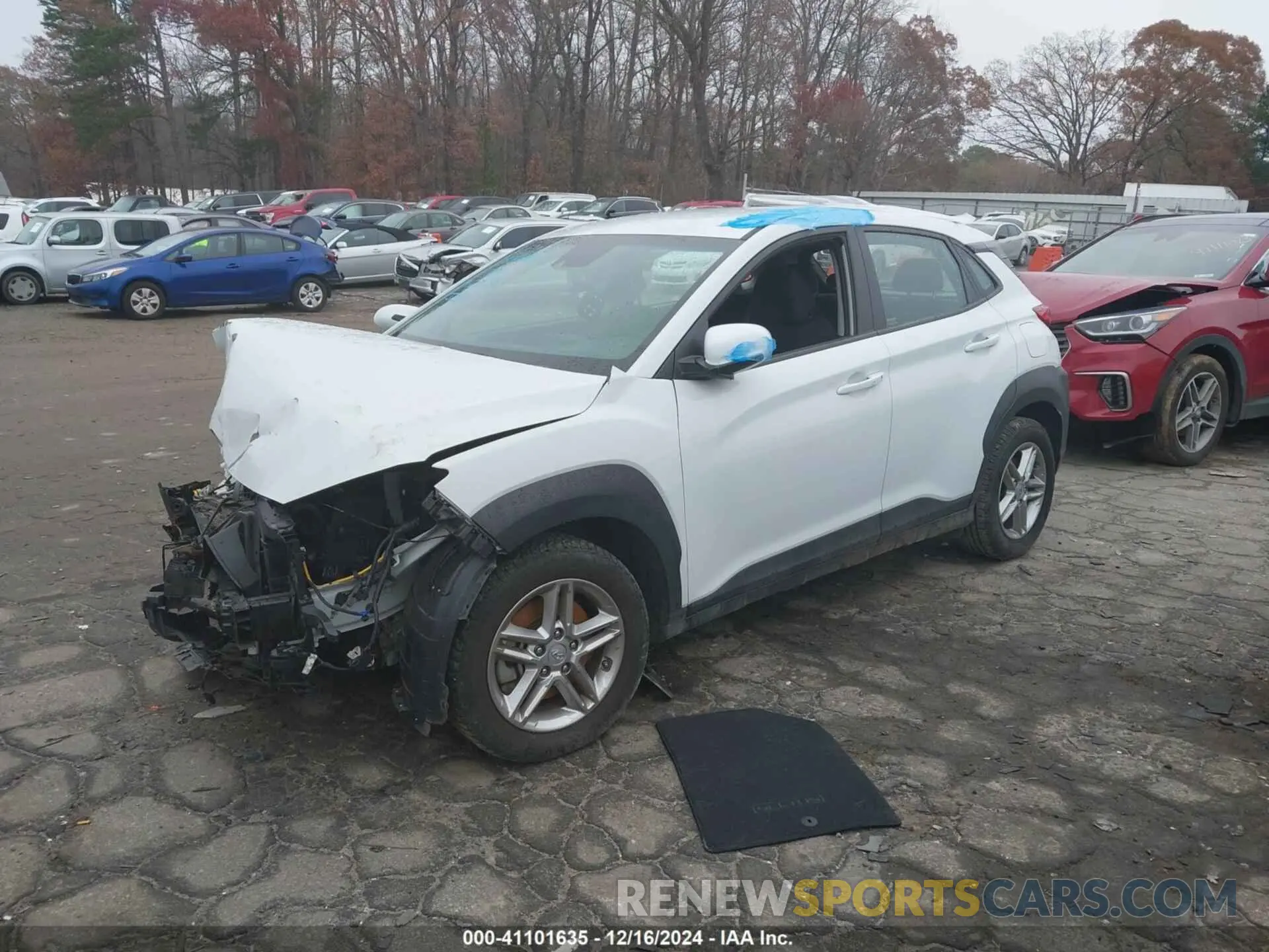 2 Photograph of a damaged car KM8K1CAA5MU643582 HYUNDAI KONA 2021