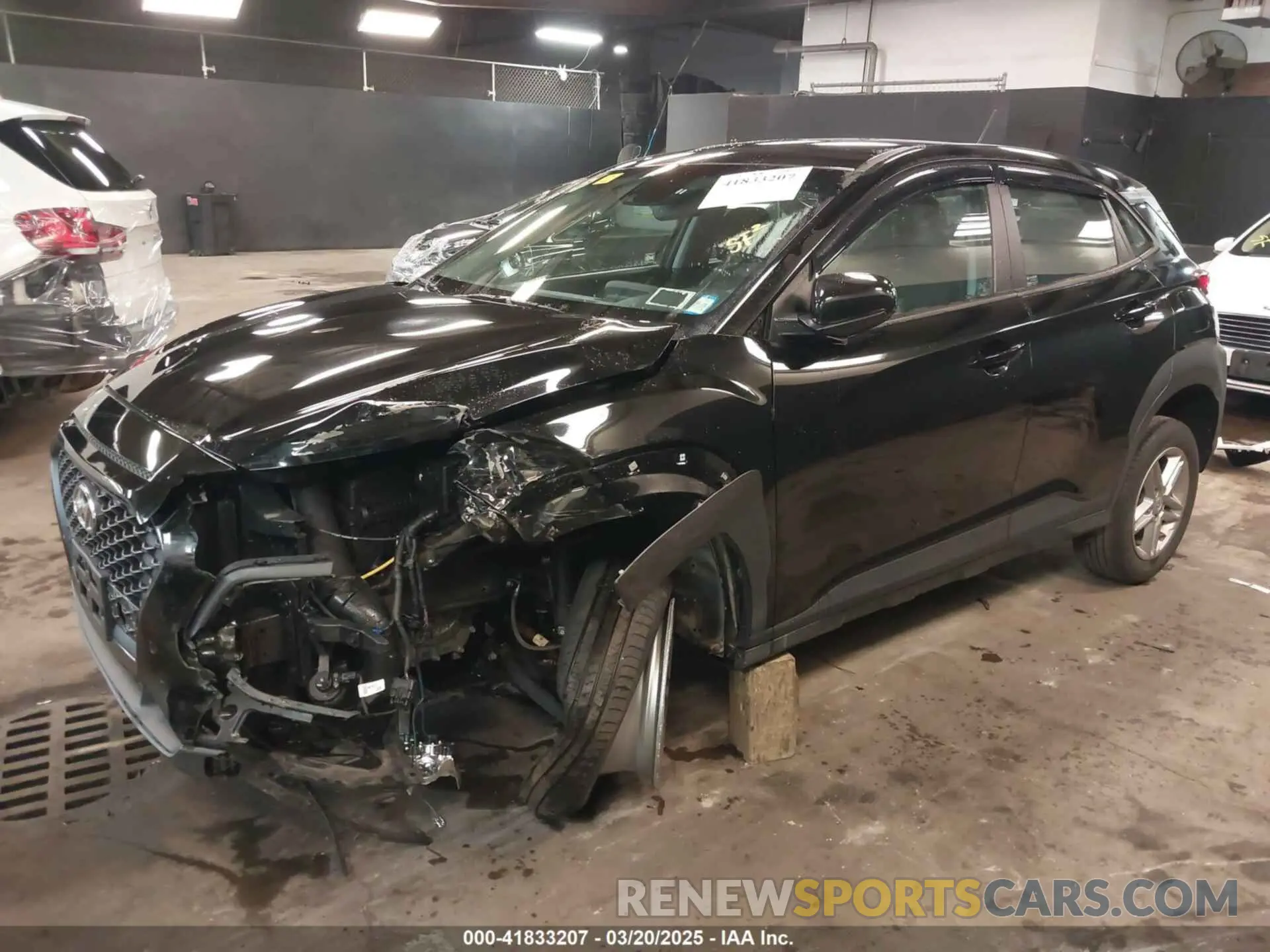 2 Photograph of a damaged car KM8K1CAA5MU647521 HYUNDAI KONA 2021