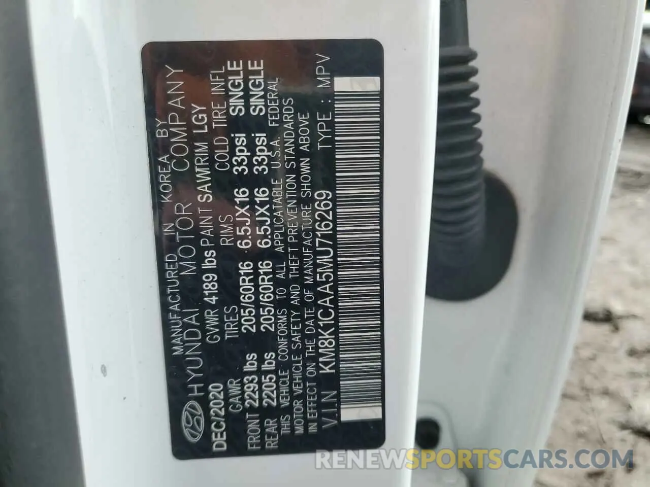 15 Photograph of a damaged car KM8K1CAA5MU716269 HYUNDAI KONA 2021
