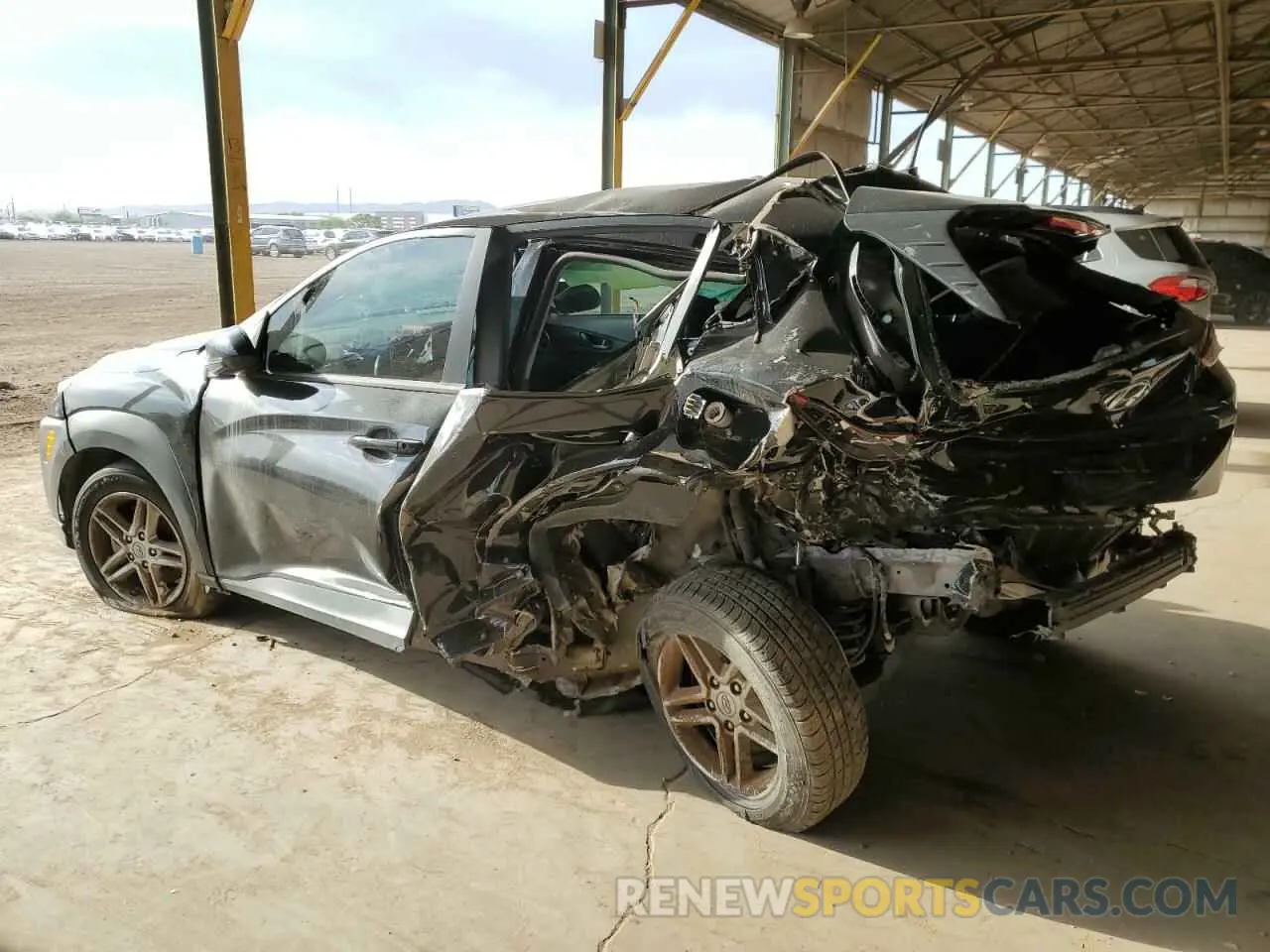 2 Photograph of a damaged car KM8K1CAA6MU663324 HYUNDAI KONA 2021