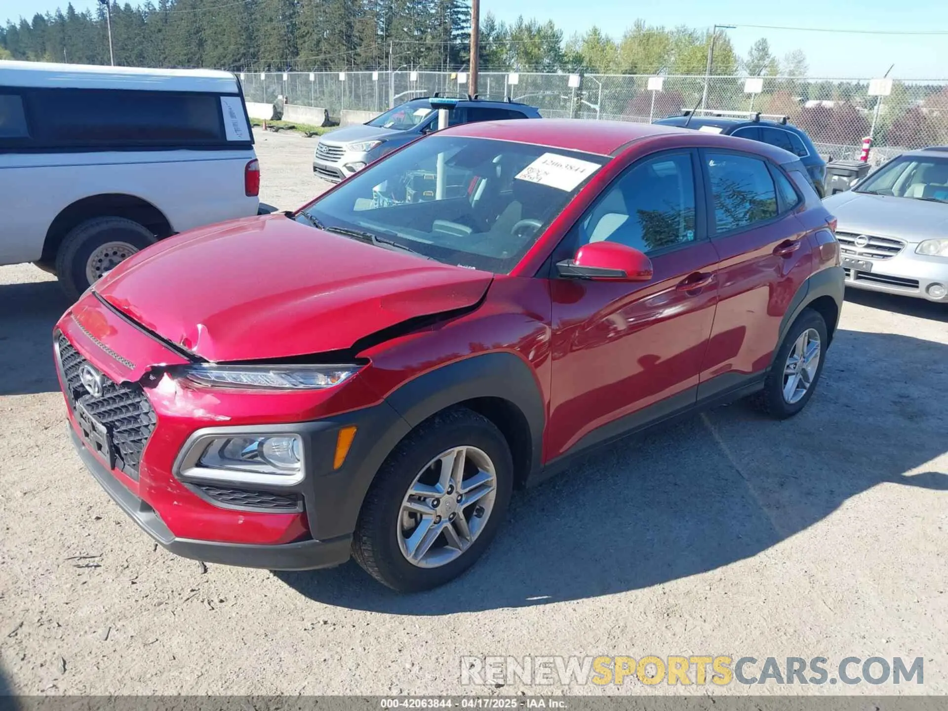 2 Photograph of a damaged car KM8K1CAA8MU685132 HYUNDAI KONA 2021
