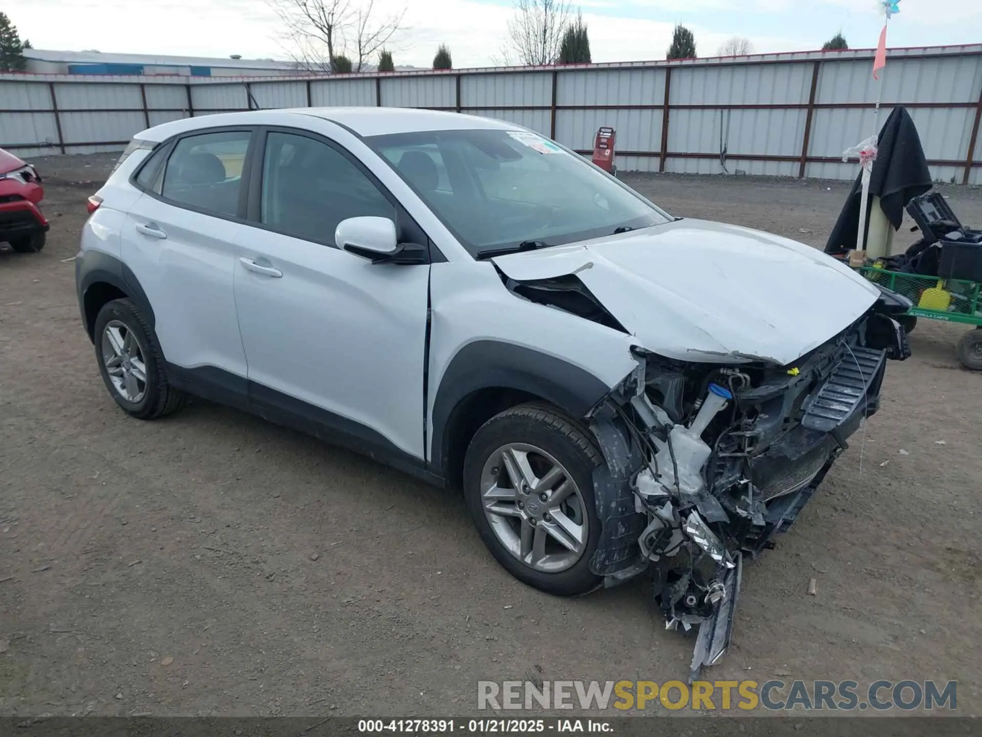 1 Photograph of a damaged car KM8K1CAA8MU691948 HYUNDAI KONA 2021