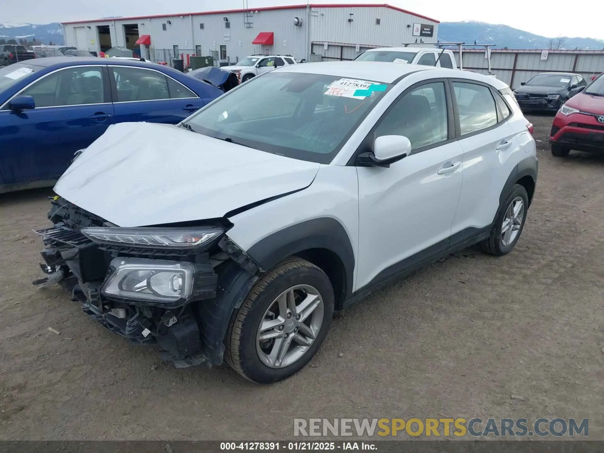 2 Photograph of a damaged car KM8K1CAA8MU691948 HYUNDAI KONA 2021