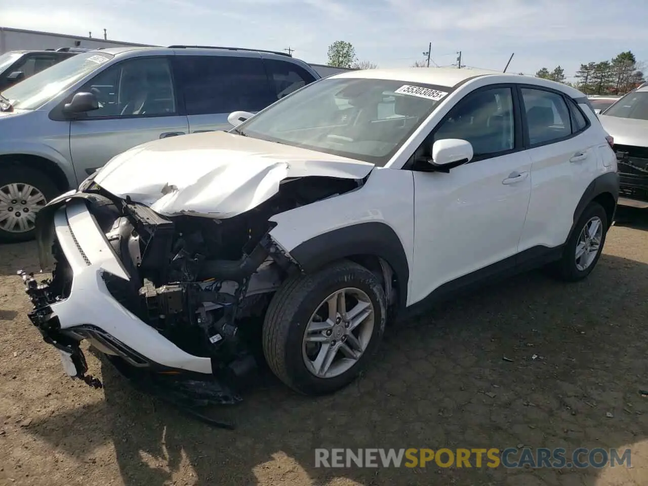 1 Photograph of a damaged car KM8K1CAAXMU746447 HYUNDAI KONA 2021