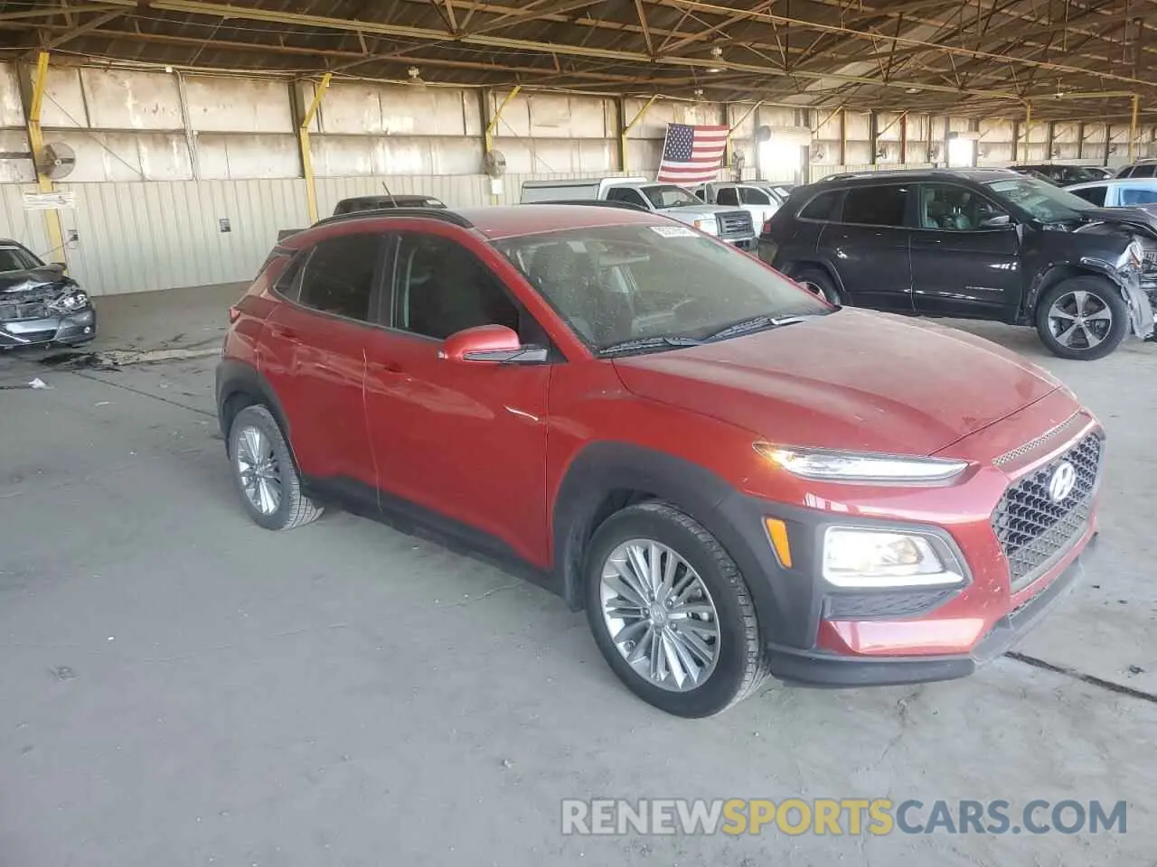 4 Photograph of a damaged car KM8K22AA0MU615762 HYUNDAI KONA 2021