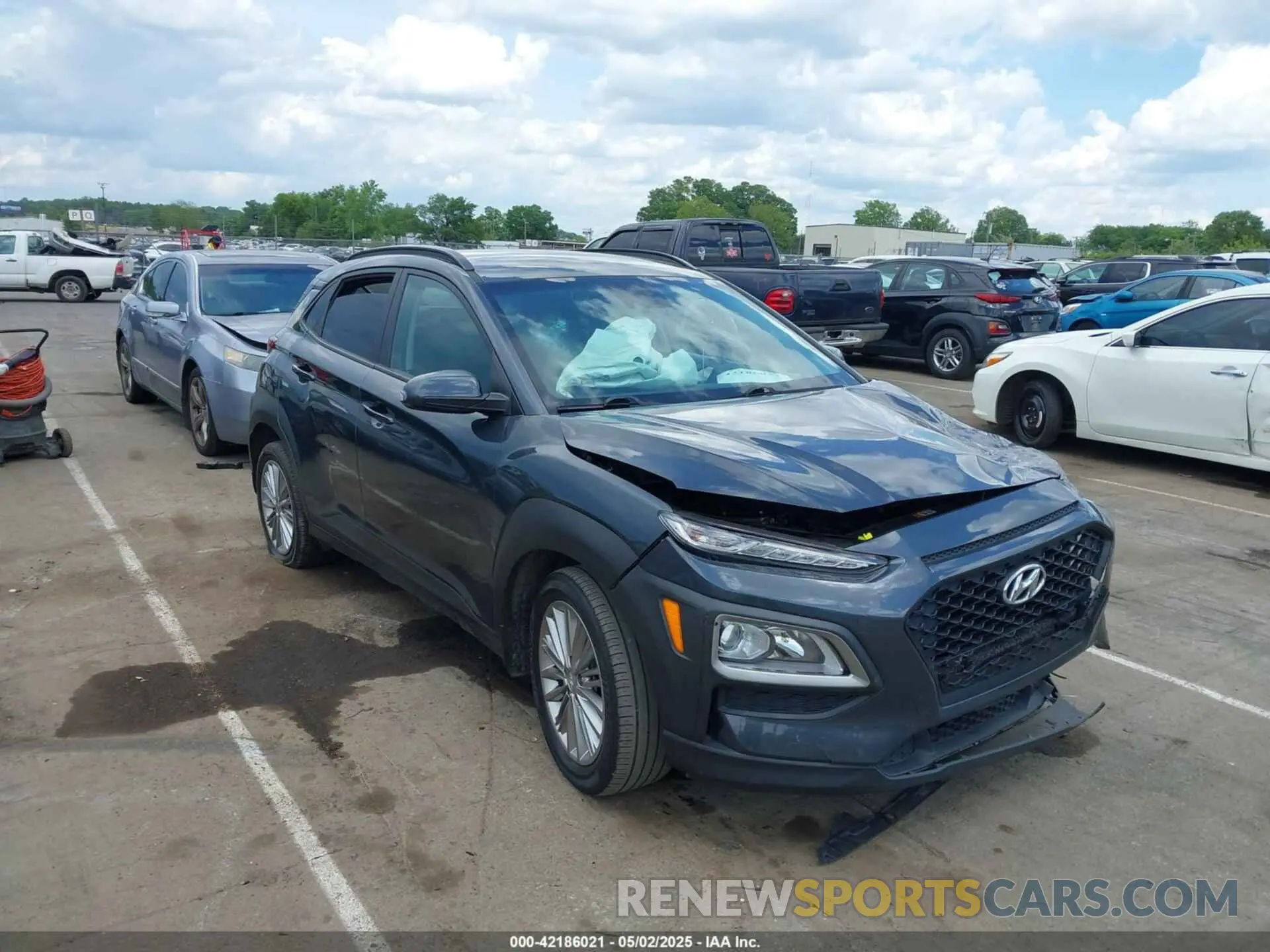 1 Photograph of a damaged car KM8K22AA1MU687408 HYUNDAI KONA 2021