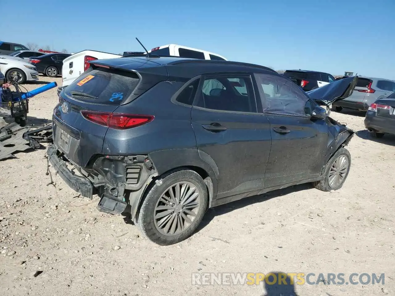 3 Photograph of a damaged car KM8K22AA2MU738964 HYUNDAI KONA 2021