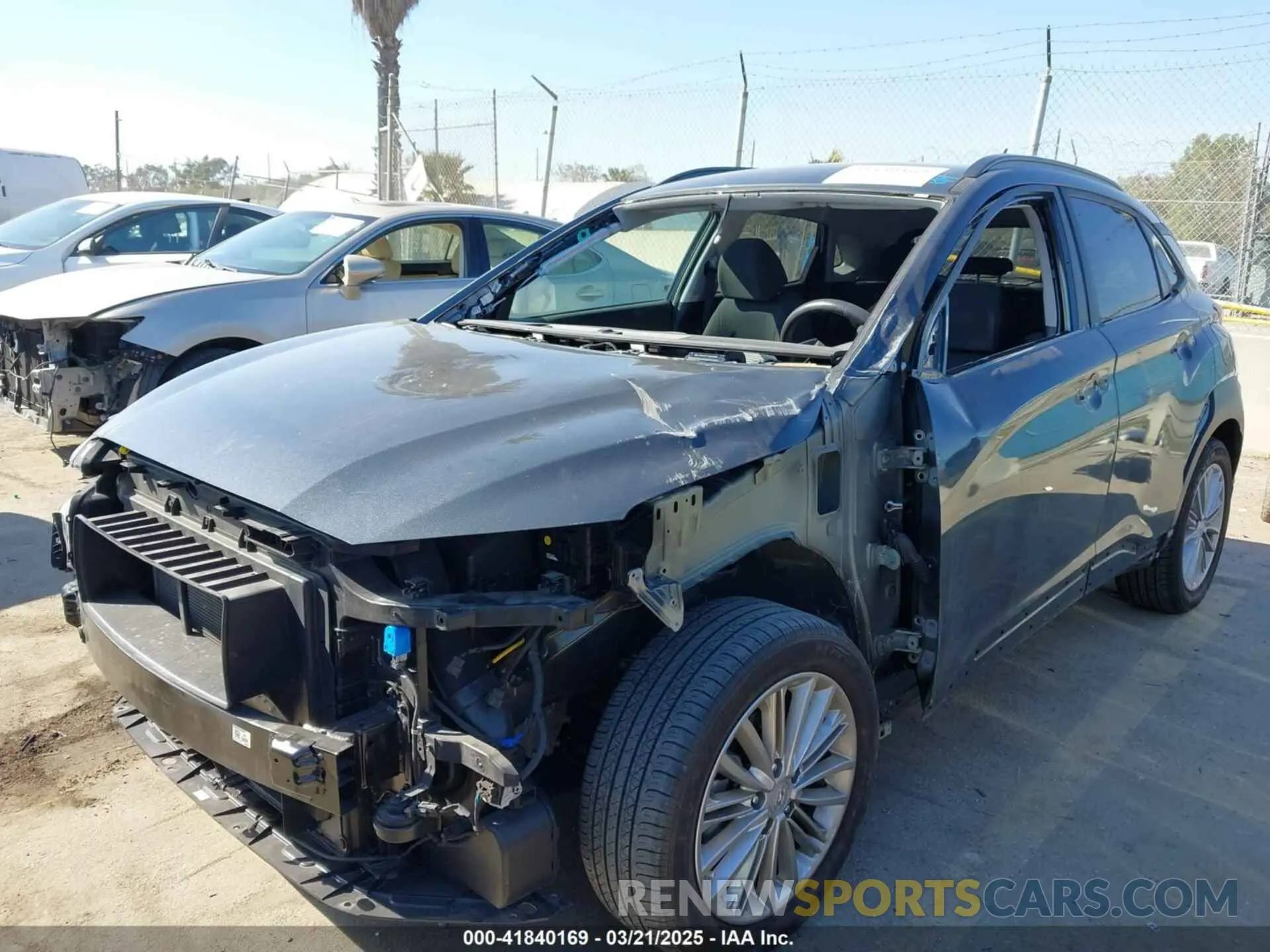 2 Photograph of a damaged car KM8K22AA3MU670951 HYUNDAI KONA 2021