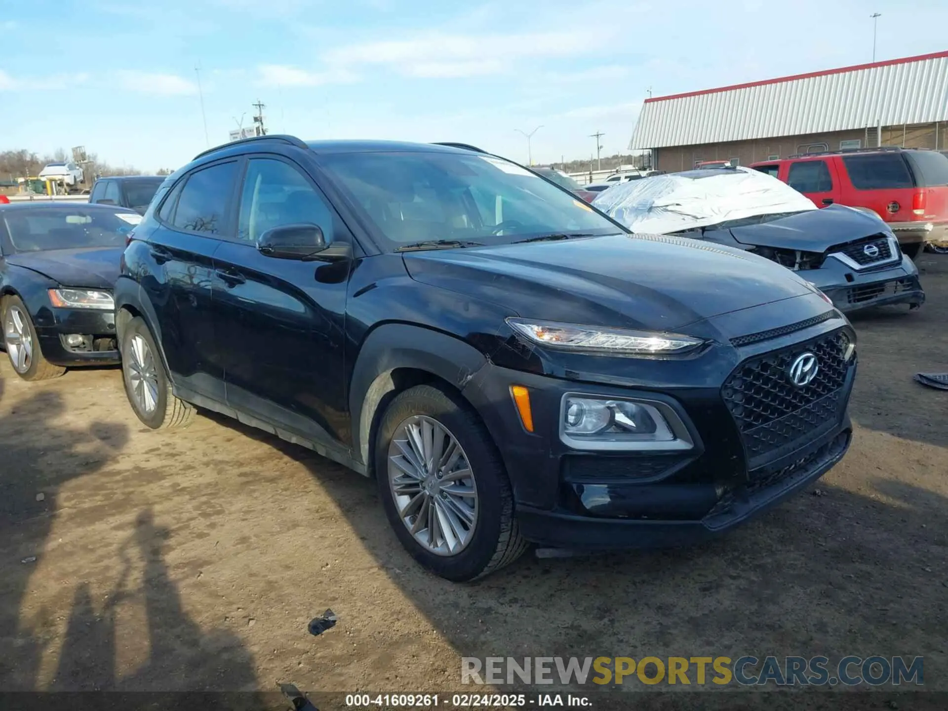 1 Photograph of a damaged car KM8K22AA3MU747284 HYUNDAI KONA 2021
