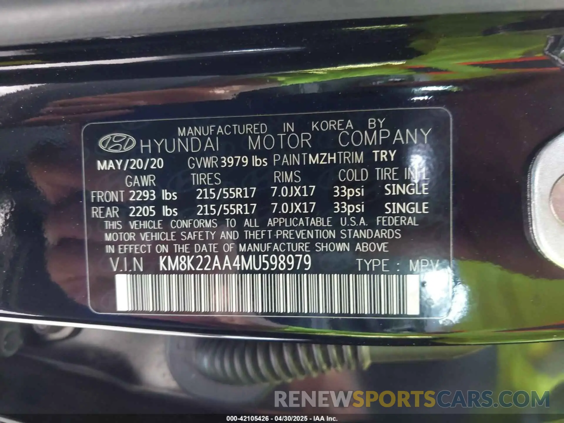 9 Photograph of a damaged car KM8K22AA4MU598979 HYUNDAI KONA 2021