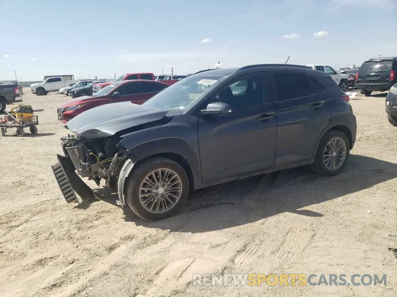1 Photograph of a damaged car KM8K22AA5MU601565 HYUNDAI KONA 2021
