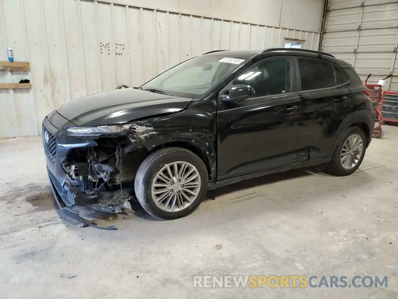 1 Photograph of a damaged car KM8K22AA5MU686407 HYUNDAI KONA 2021