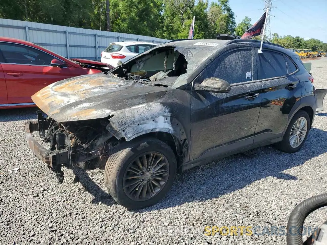1 Photograph of a damaged car KM8K22AA6MU599177 HYUNDAI KONA 2021