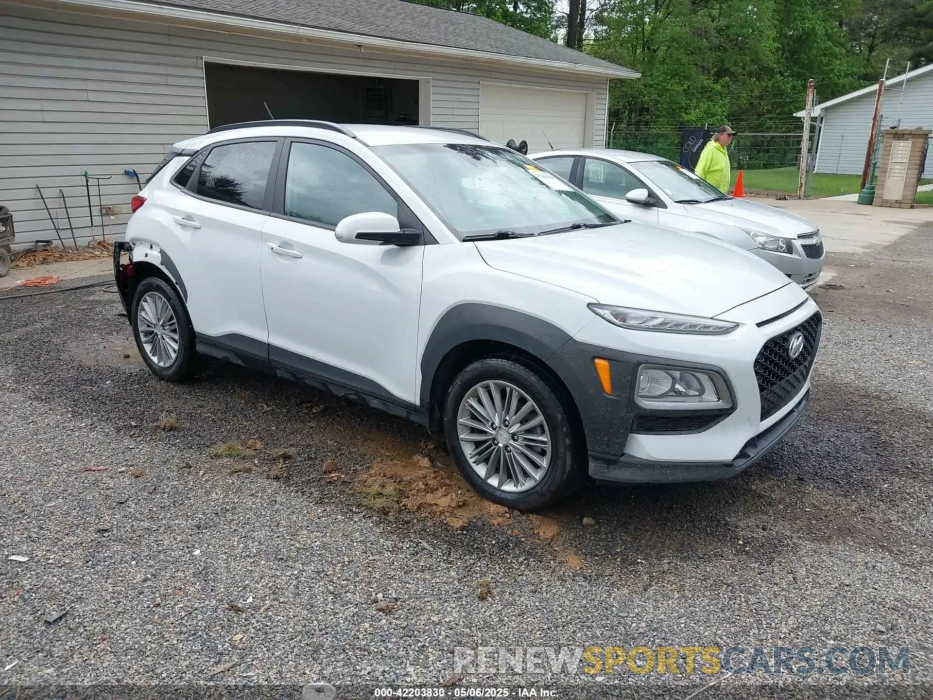 1 Photograph of a damaged car KM8K22AA6MU600814 HYUNDAI KONA 2021