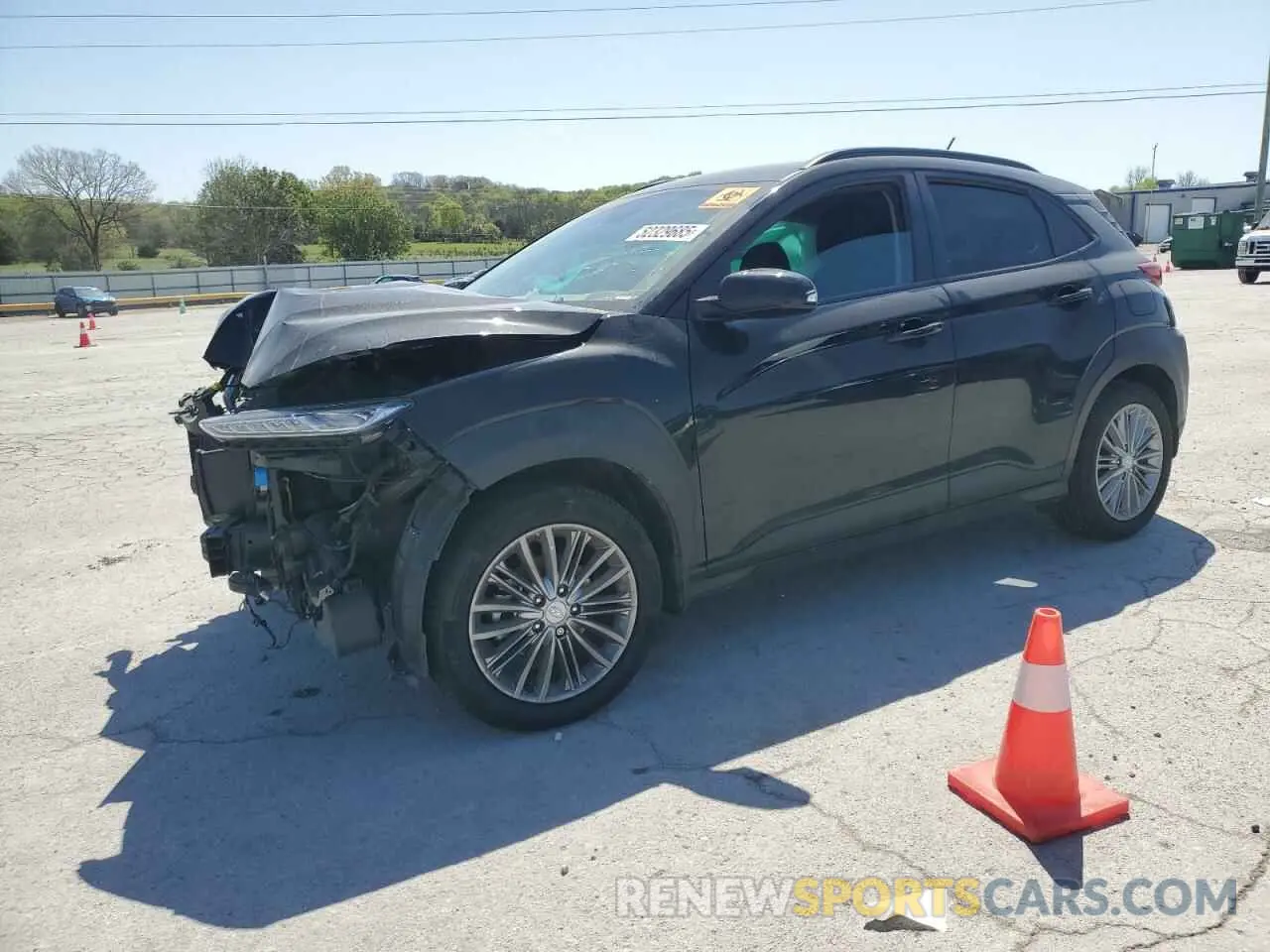 1 Photograph of a damaged car KM8K22AA7MU602863 HYUNDAI KONA 2021