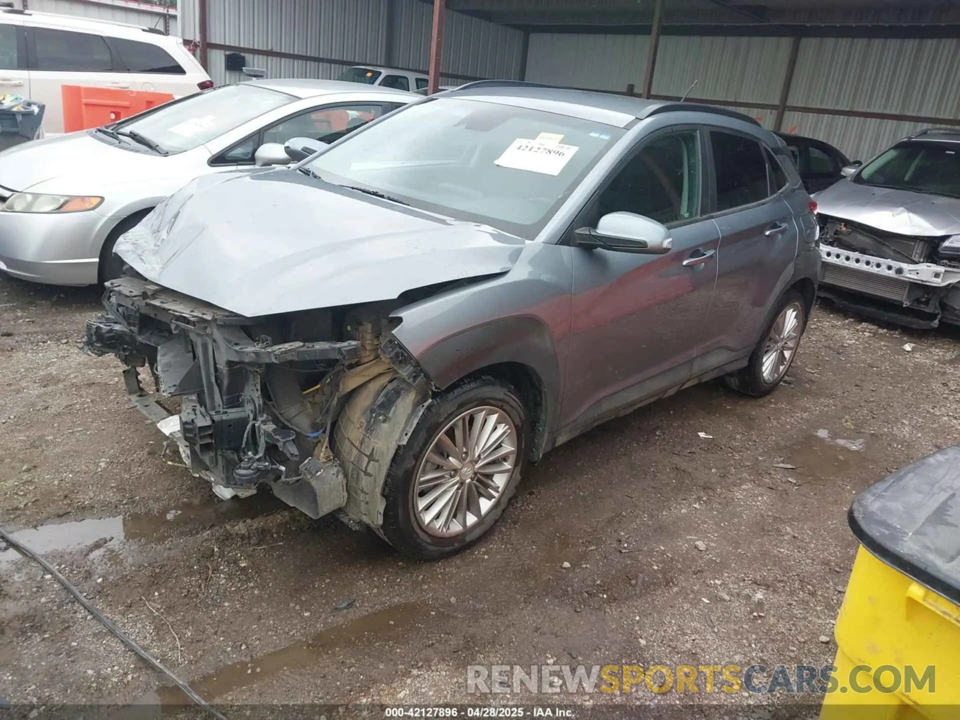 2 Photograph of a damaged car KM8K22AA7MU639489 HYUNDAI KONA 2021