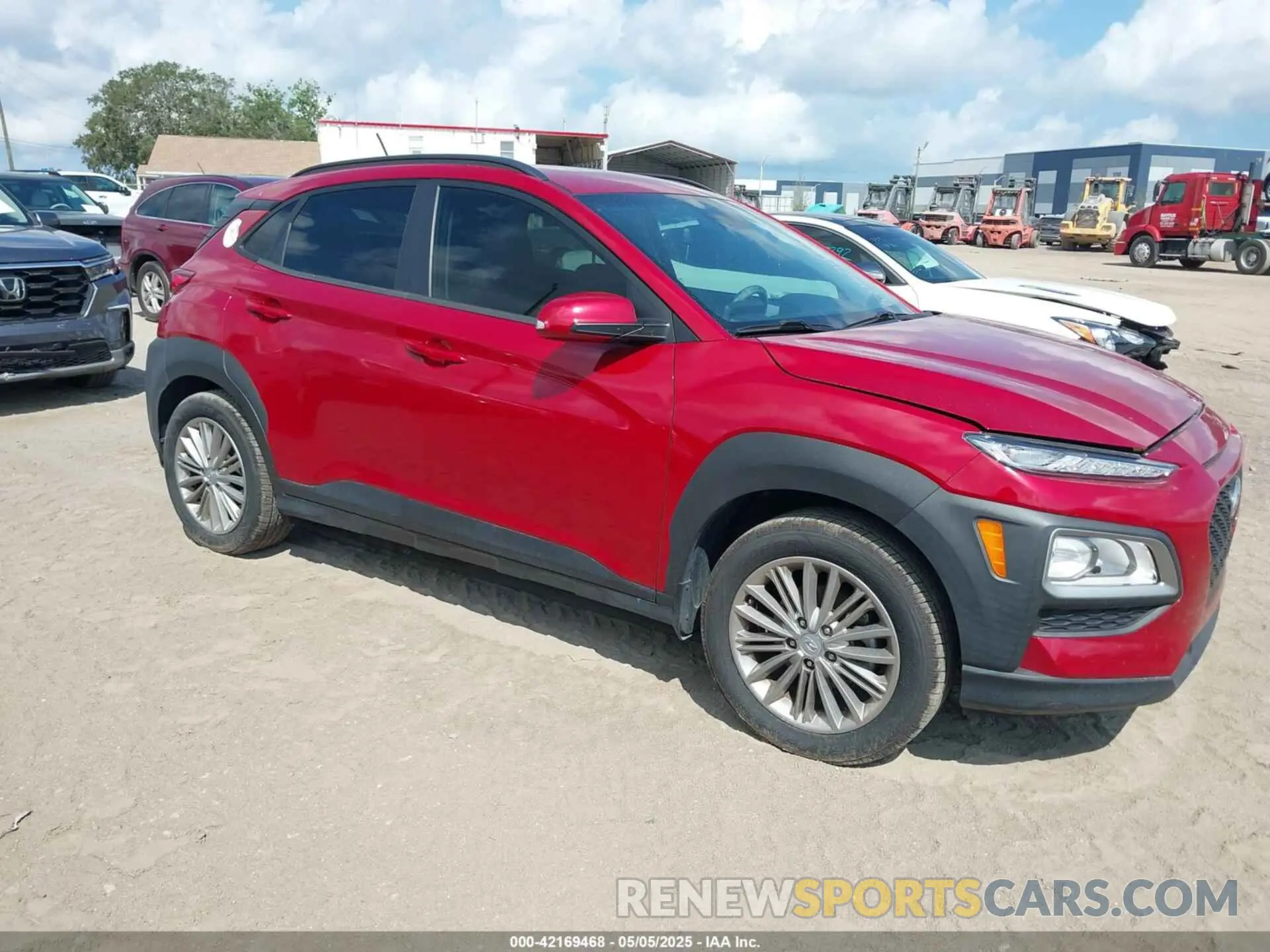1 Photograph of a damaged car KM8K22AA8MU648394 HYUNDAI KONA 2021