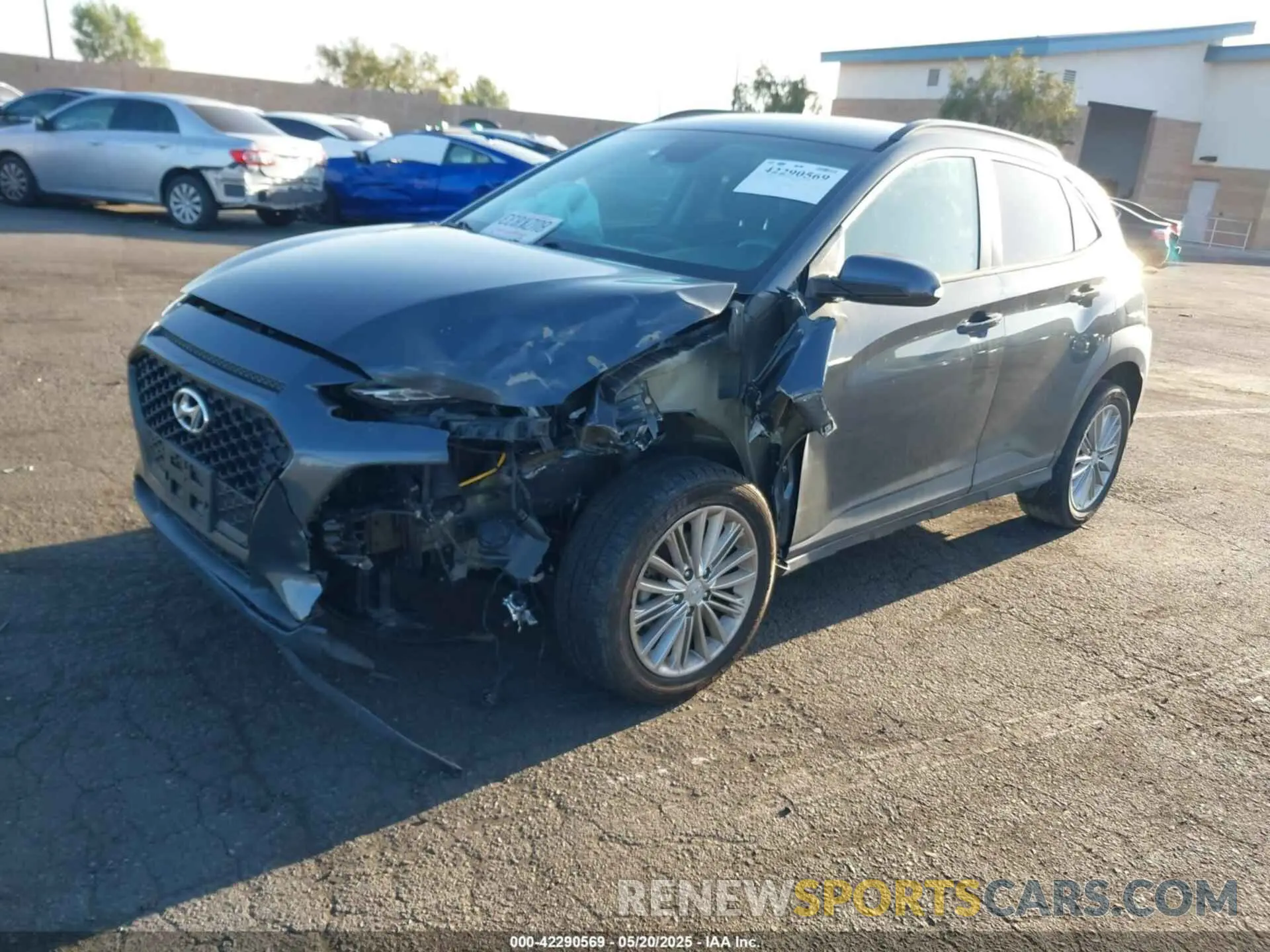2 Photograph of a damaged car KM8K22AA8MU709713 HYUNDAI KONA 2021